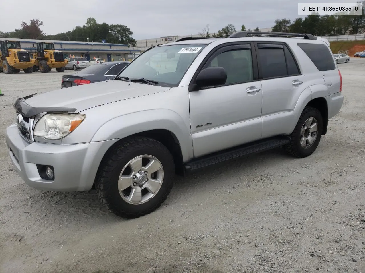 2006 Toyota 4Runner Sr5 VIN: JTEBT14R368035510 Lot: 71931044