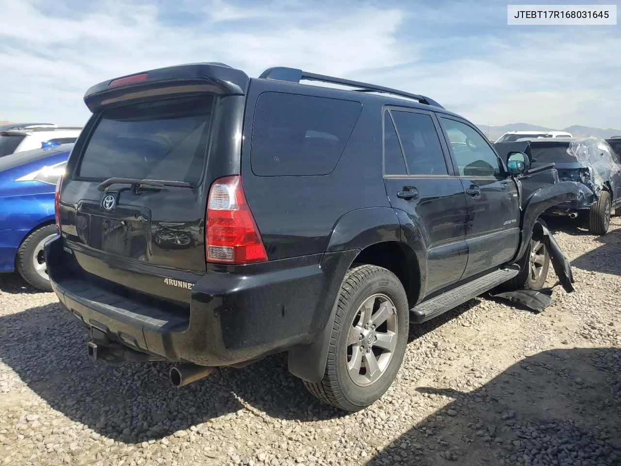 2006 Toyota 4Runner Limited VIN: JTEBT17R168031645 Lot: 72191504