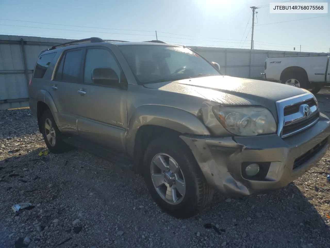 2006 Toyota 4Runner Sr5 VIN: JTEBU14R768075568 Lot: 72974374