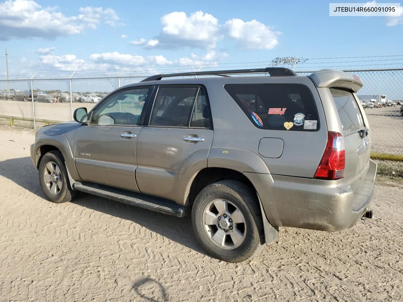 2006 Toyota 4Runner Sr5 VIN: JTEBU14R660091095 Lot: 73582134