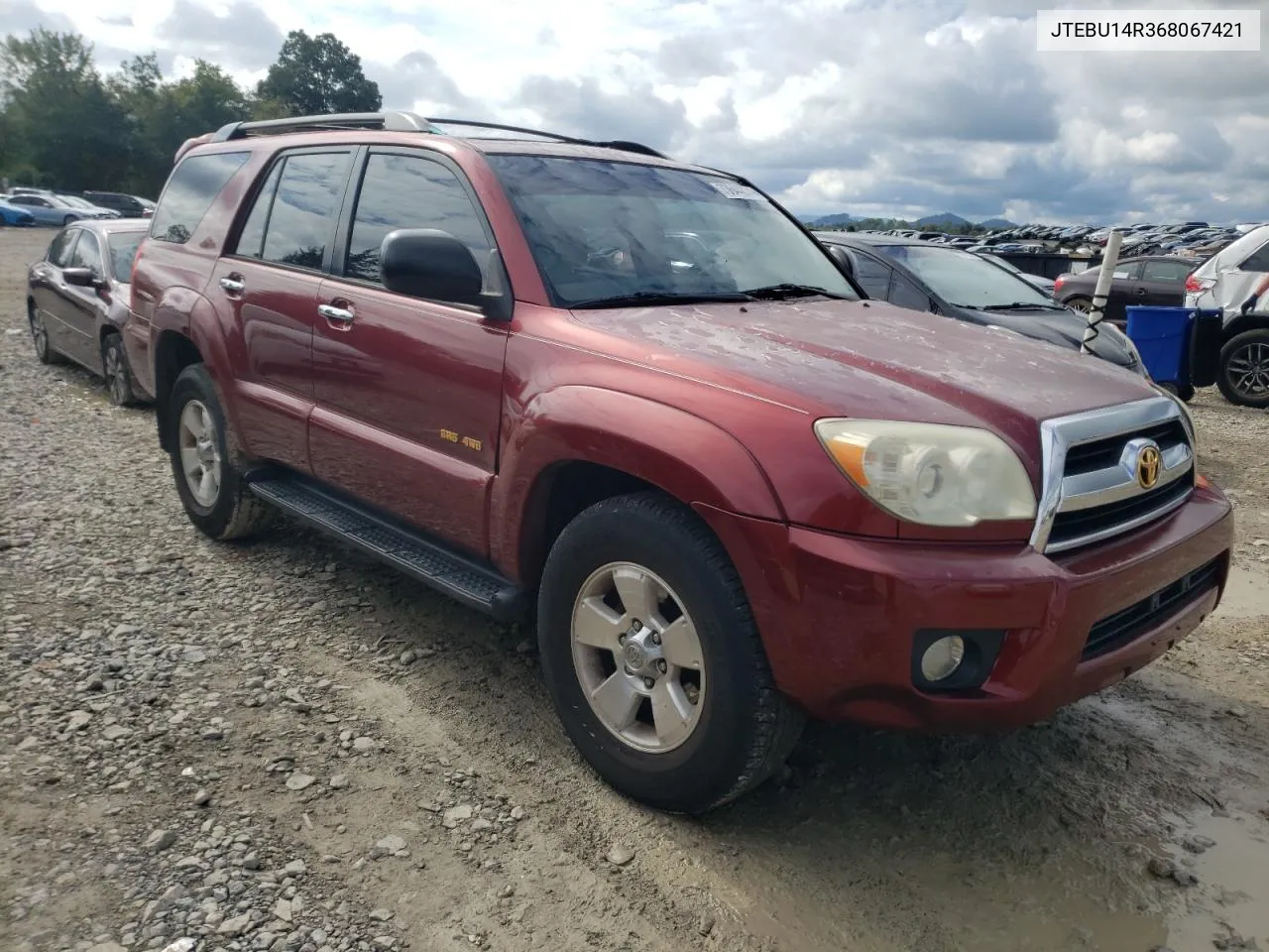 2006 Toyota 4Runner Sr5 VIN: JTEBU14R368067421 Lot: 73644874