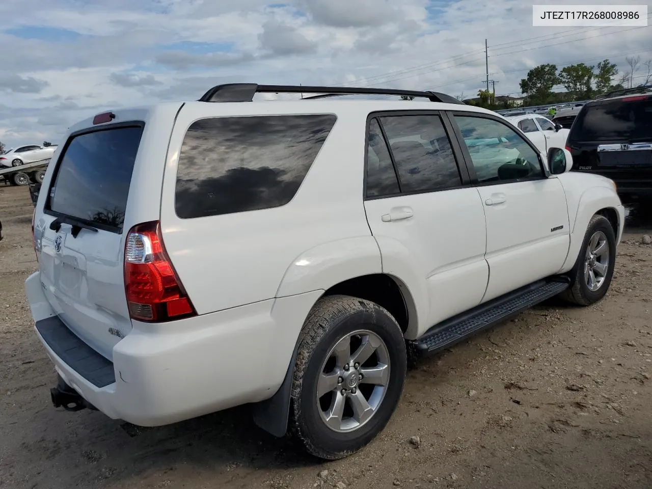 JTEZT17R268008986 2006 Toyota 4Runner Limited