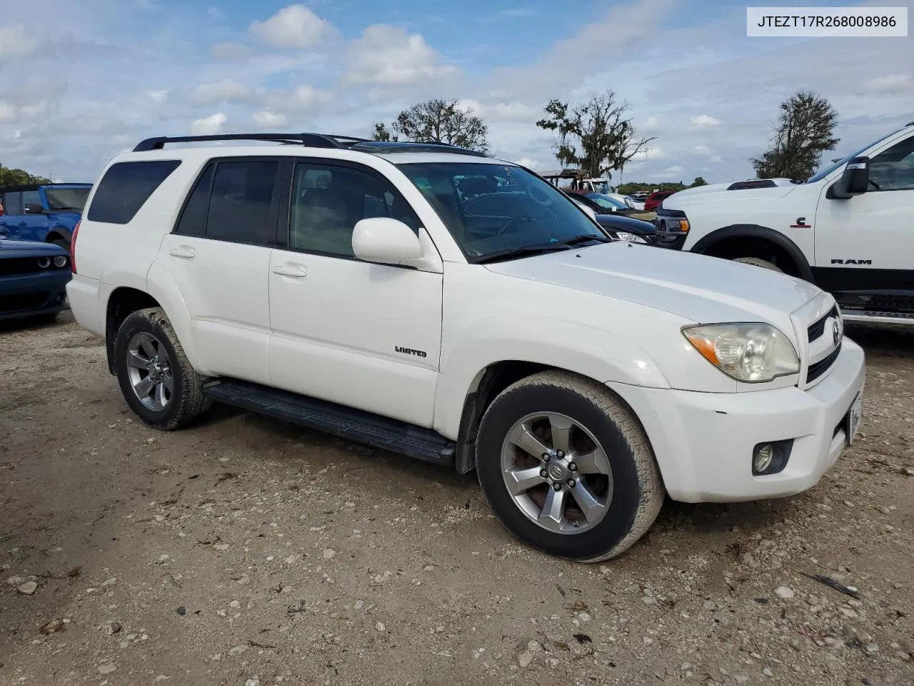 2006 Toyota 4Runner Limited VIN: JTEZT17R268008986 Lot: 73749984