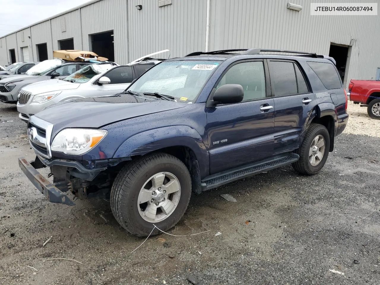 2006 Toyota 4Runner Sr5 VIN: JTEBU14R060087494 Lot: 74585544