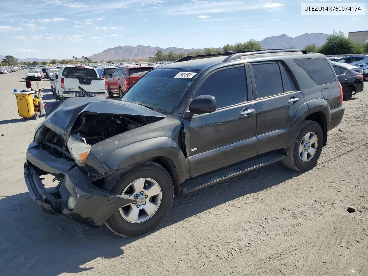 2006 Toyota 4Runner Sr5 VIN: JTEZU14R760074174 Lot: 75036934