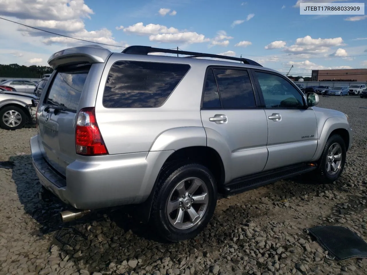 2006 Toyota 4Runner Limited VIN: JTEBT17R868033909 Lot: 75186624