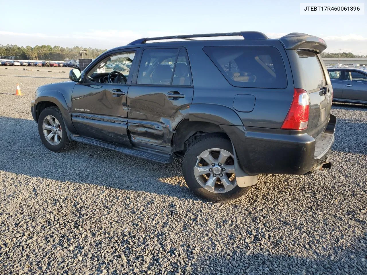 2006 Toyota 4Runner Limited VIN: JTEBT17R460061396 Lot: 75338104