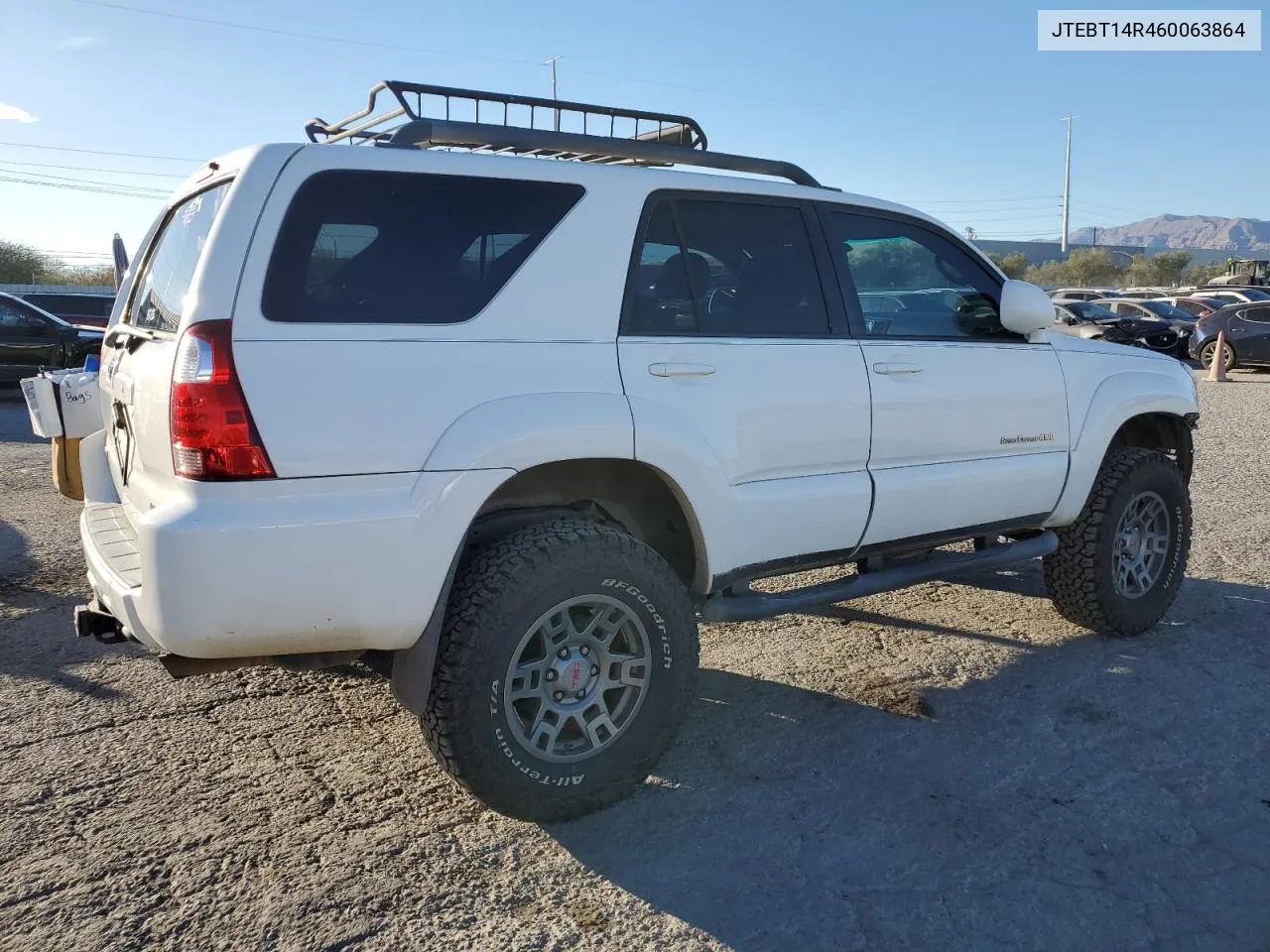 2006 Toyota 4Runner Sr5 VIN: JTEBT14R460063864 Lot: 76836434