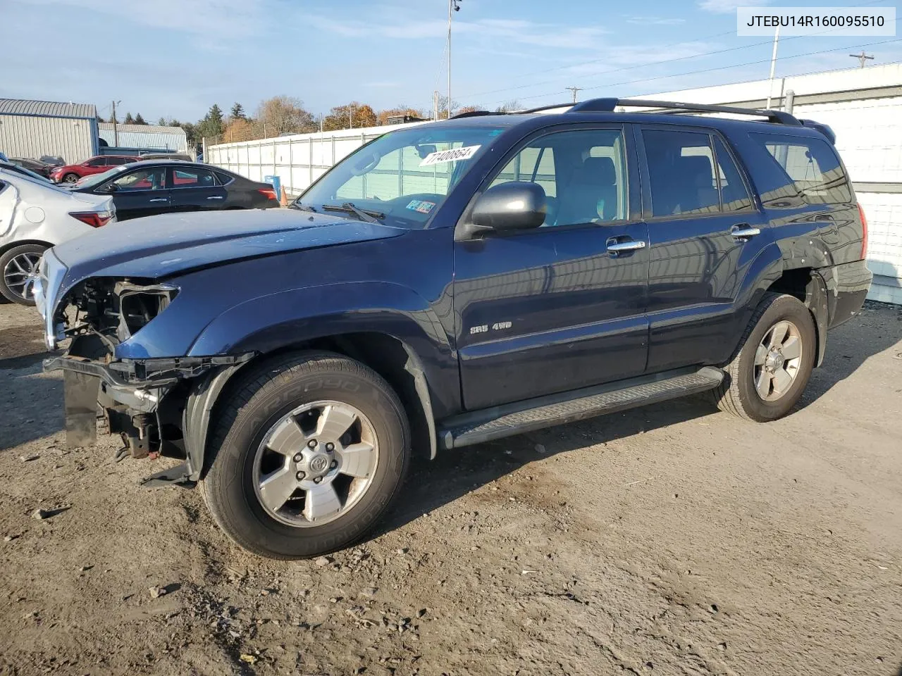 2006 Toyota 4Runner Sr5 VIN: JTEBU14R160095510 Lot: 77400864