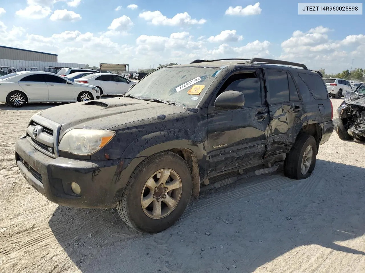 2006 Toyota 4Runner Sr5 VIN: JTEZT14R960025898 Lot: 77494734