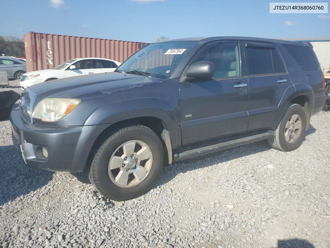 2006 Toyota 4Runner Sr5 VIN: JTEZU14R368060760 Lot: 78367564