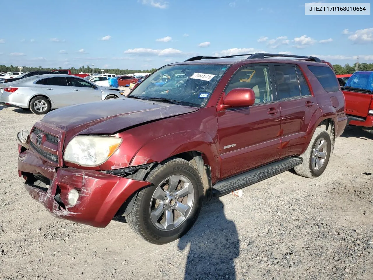 2006 Toyota 4Runner Limited VIN: JTEZT17R168010664 Lot: 79641514