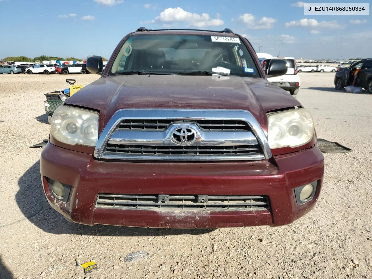 2006 Toyota 4Runner Sr5 VIN: JTEZU14R868060334 Lot: 80710284