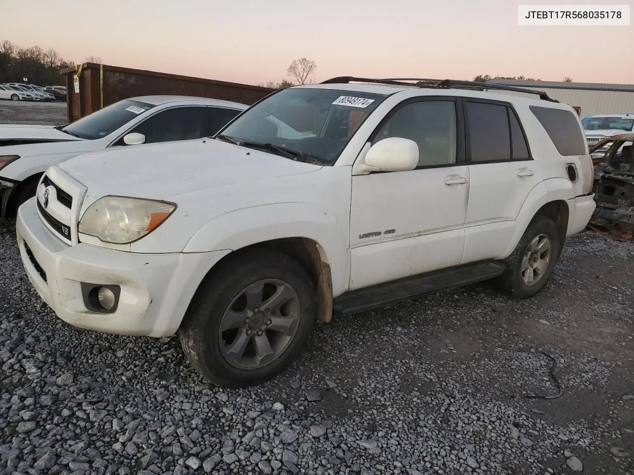 2006 Toyota 4Runner Limited VIN: JTEBT17R568035178 Lot: 80949174