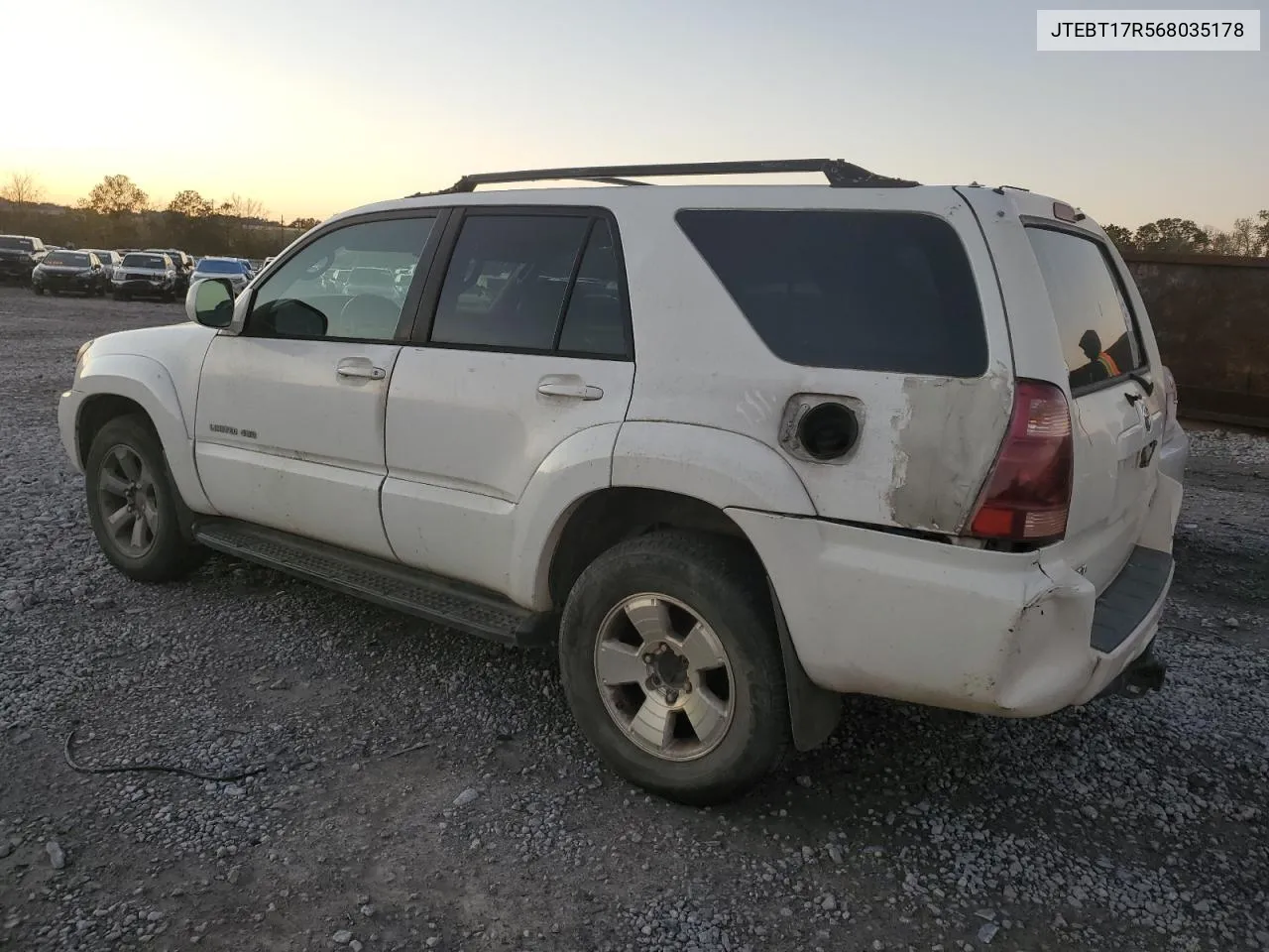 2006 Toyota 4Runner Limited VIN: JTEBT17R568035178 Lot: 80949174