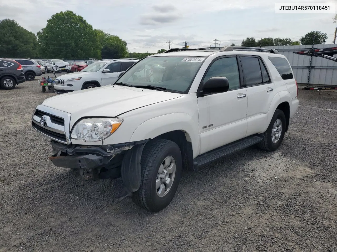 2007 Toyota 4Runner Sr5 VIN: JTEBU14R570118451 Lot: 51630624