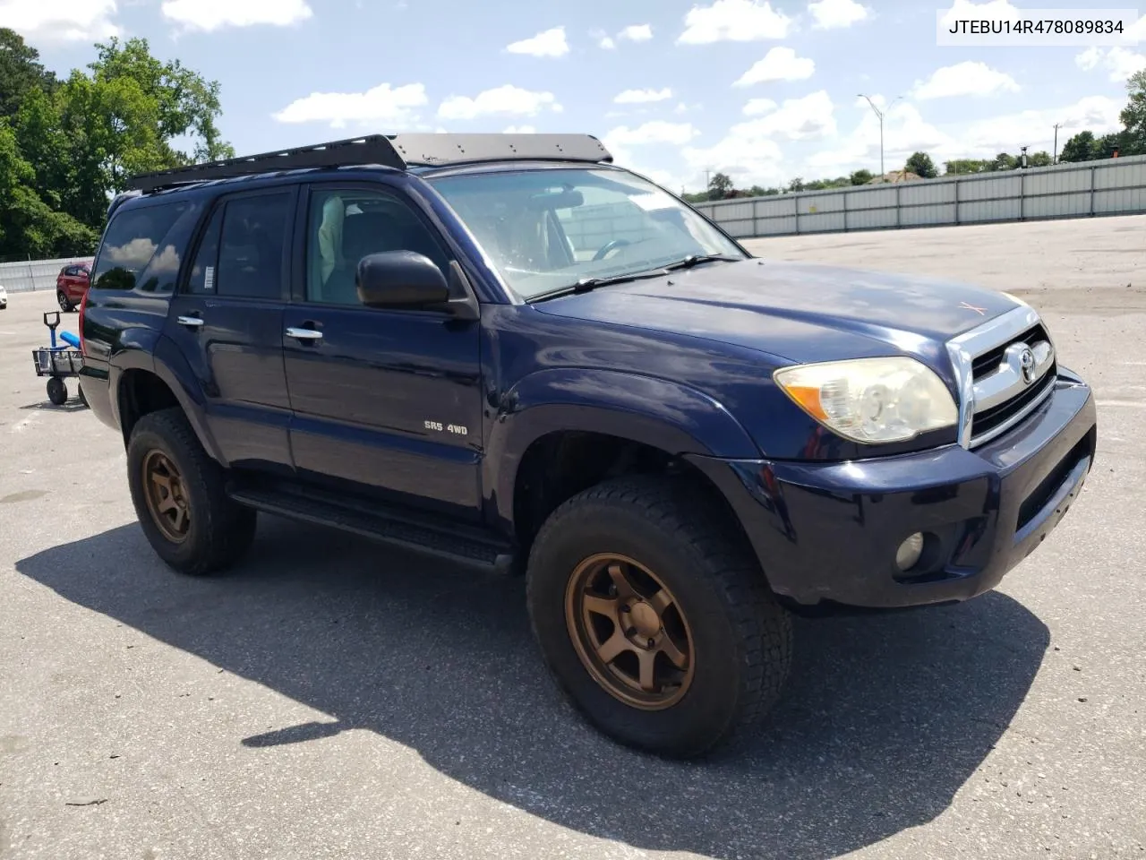 2007 Toyota 4Runner Sr5 VIN: JTEBU14R478089834 Lot: 56630224