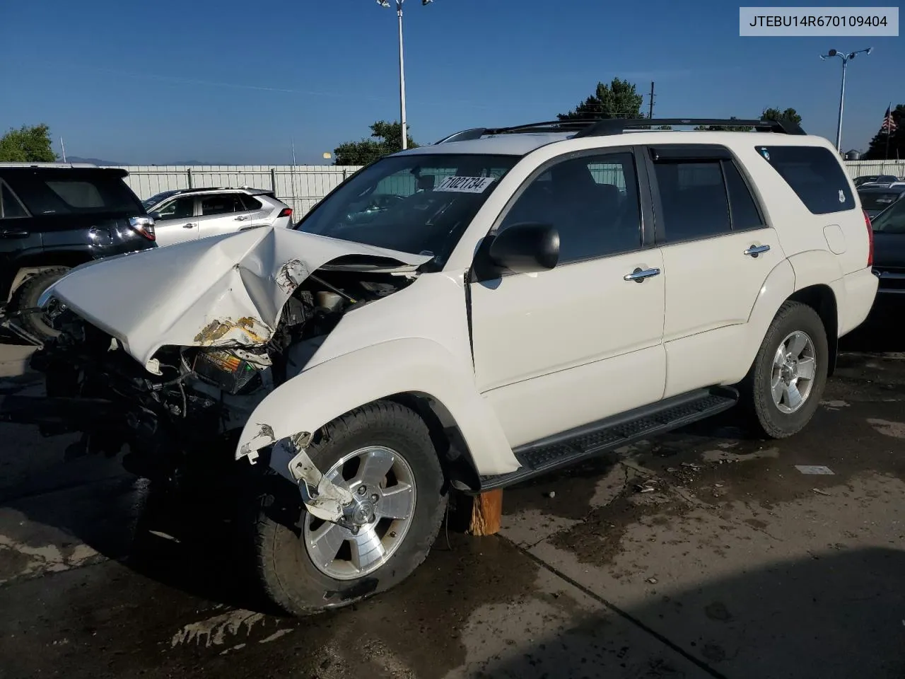 2007 Toyota 4Runner Sr5 VIN: JTEBU14R670109404 Lot: 71021734