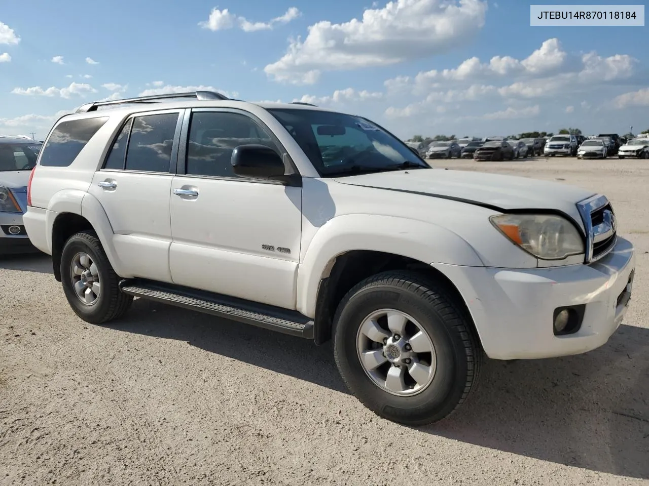 2007 Toyota 4Runner Sr5 VIN: JTEBU14R870118184 Lot: 71837544