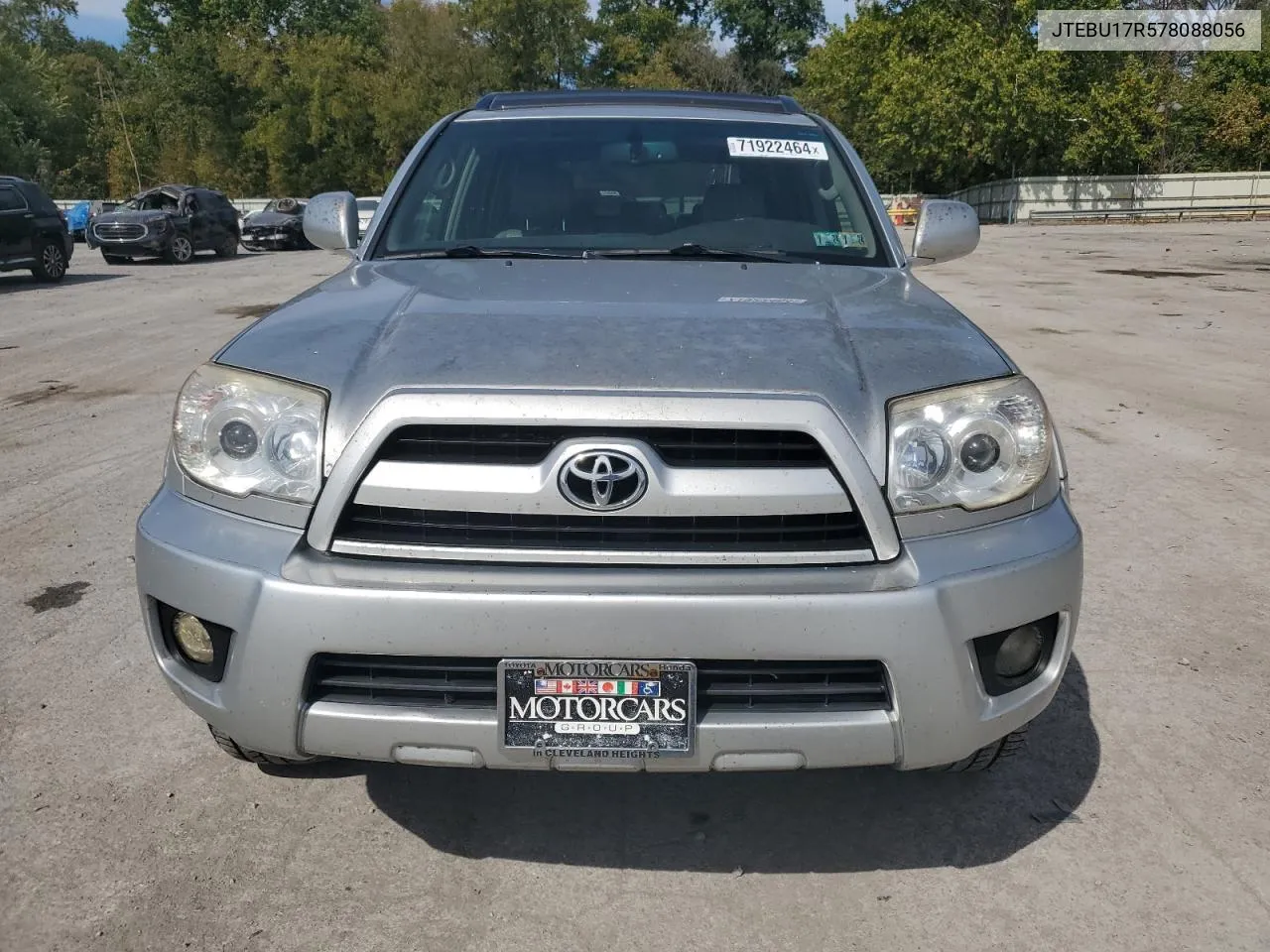 2007 Toyota 4Runner Limited VIN: JTEBU17R578088056 Lot: 71922464