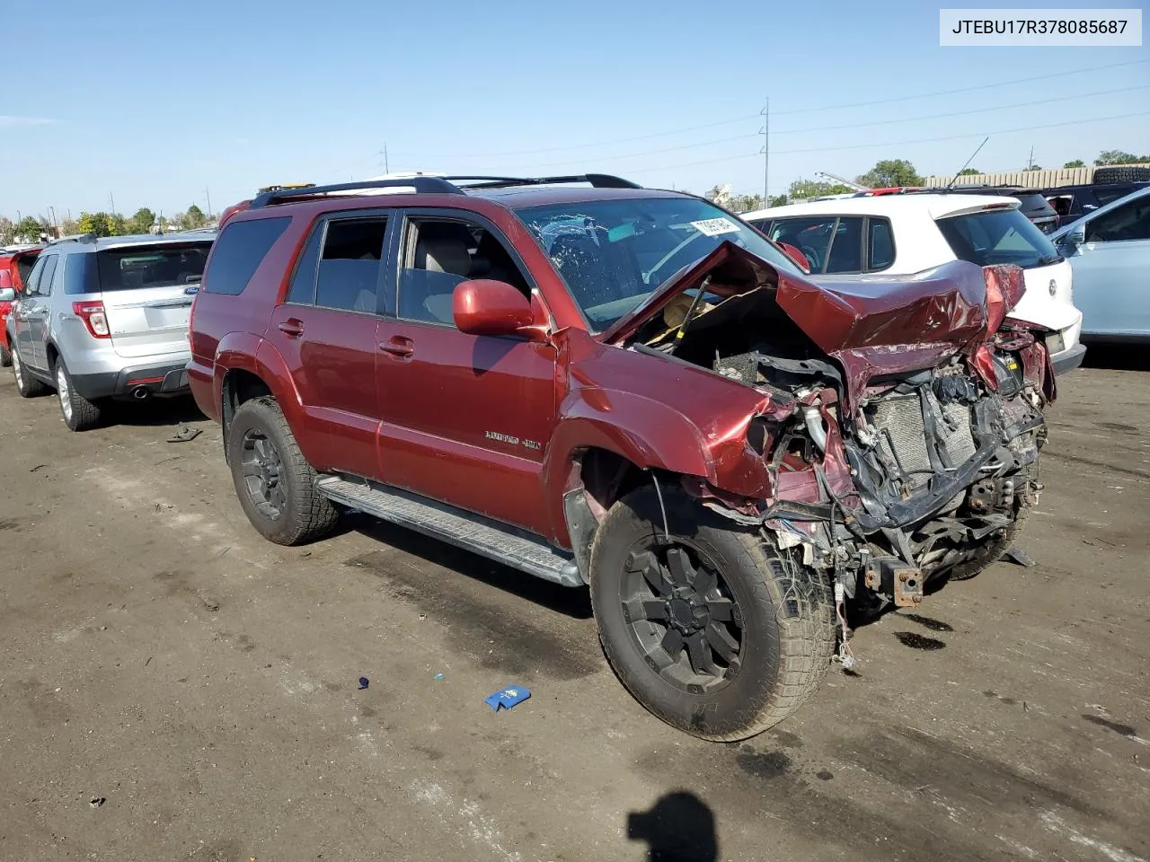 JTEBU17R378085687 2007 Toyota 4Runner Limited