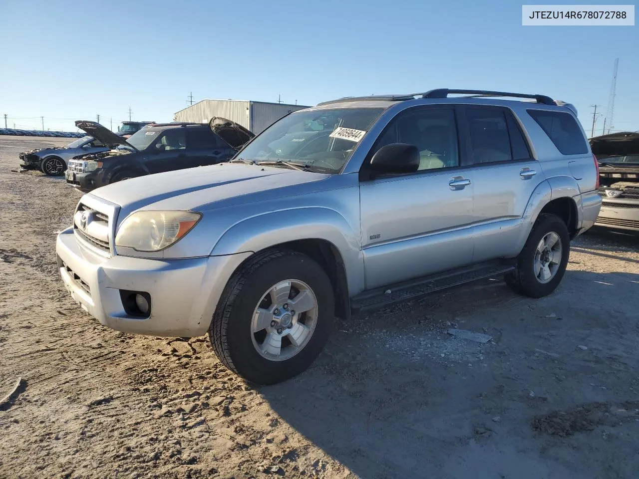 2007 Toyota 4Runner Sr5 VIN: JTEZU14R678072788 Lot: 74059644