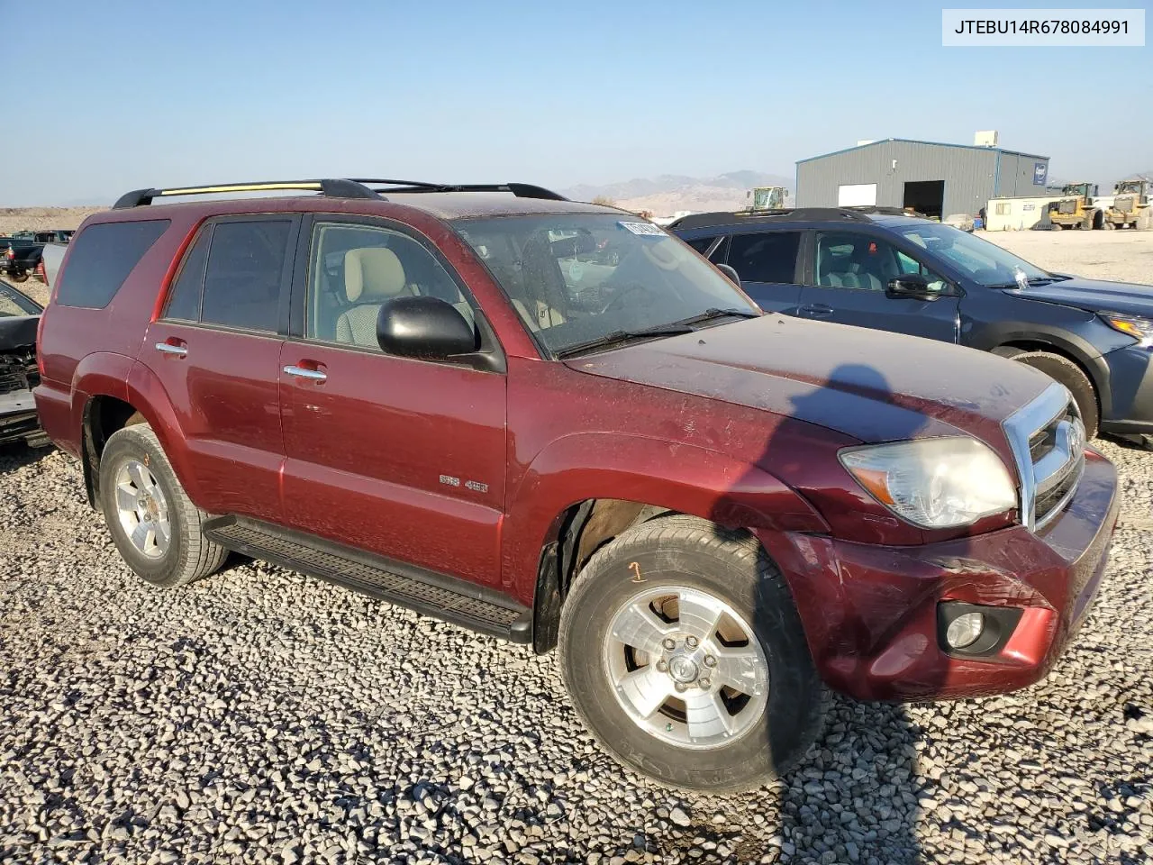 2007 Toyota 4Runner Sr5 VIN: JTEBU14R678084991 Lot: 75742784