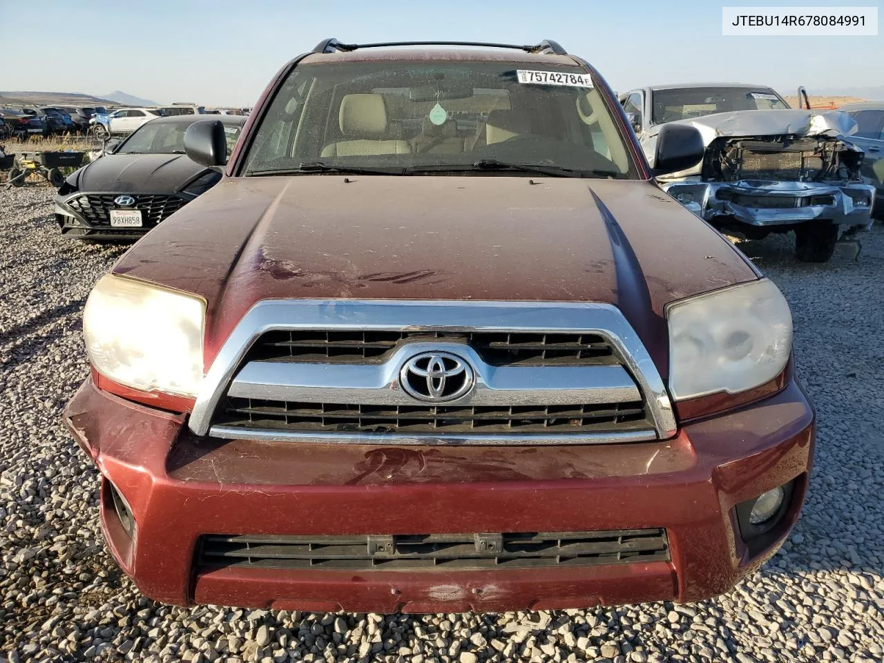 2007 Toyota 4Runner Sr5 VIN: JTEBU14R678084991 Lot: 75742784