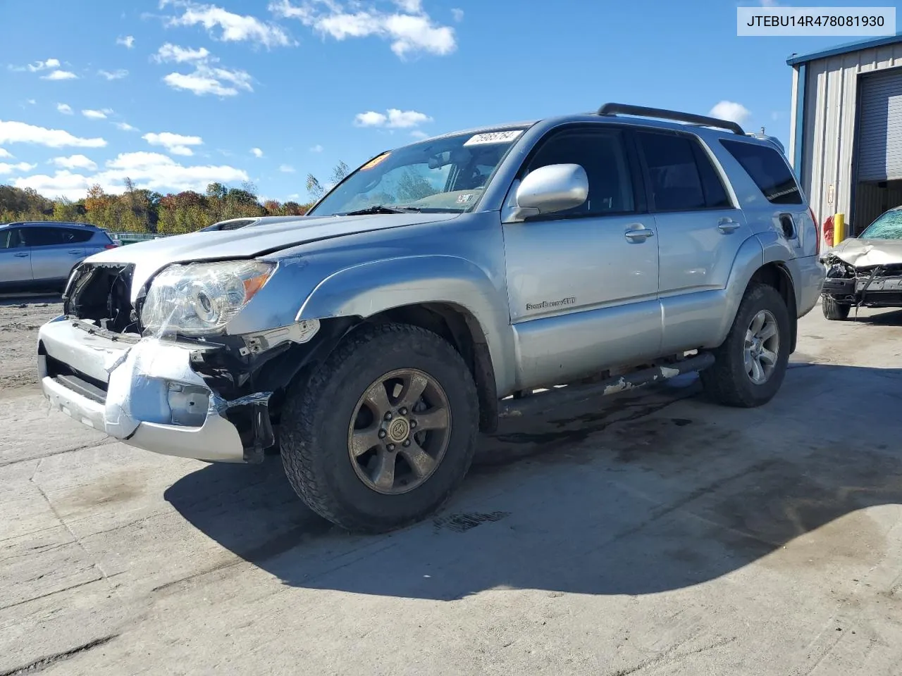 2007 Toyota 4Runner Sr5 VIN: JTEBU14R478081930 Lot: 75985764