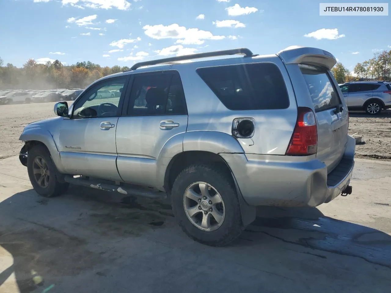 2007 Toyota 4Runner Sr5 VIN: JTEBU14R478081930 Lot: 75985764