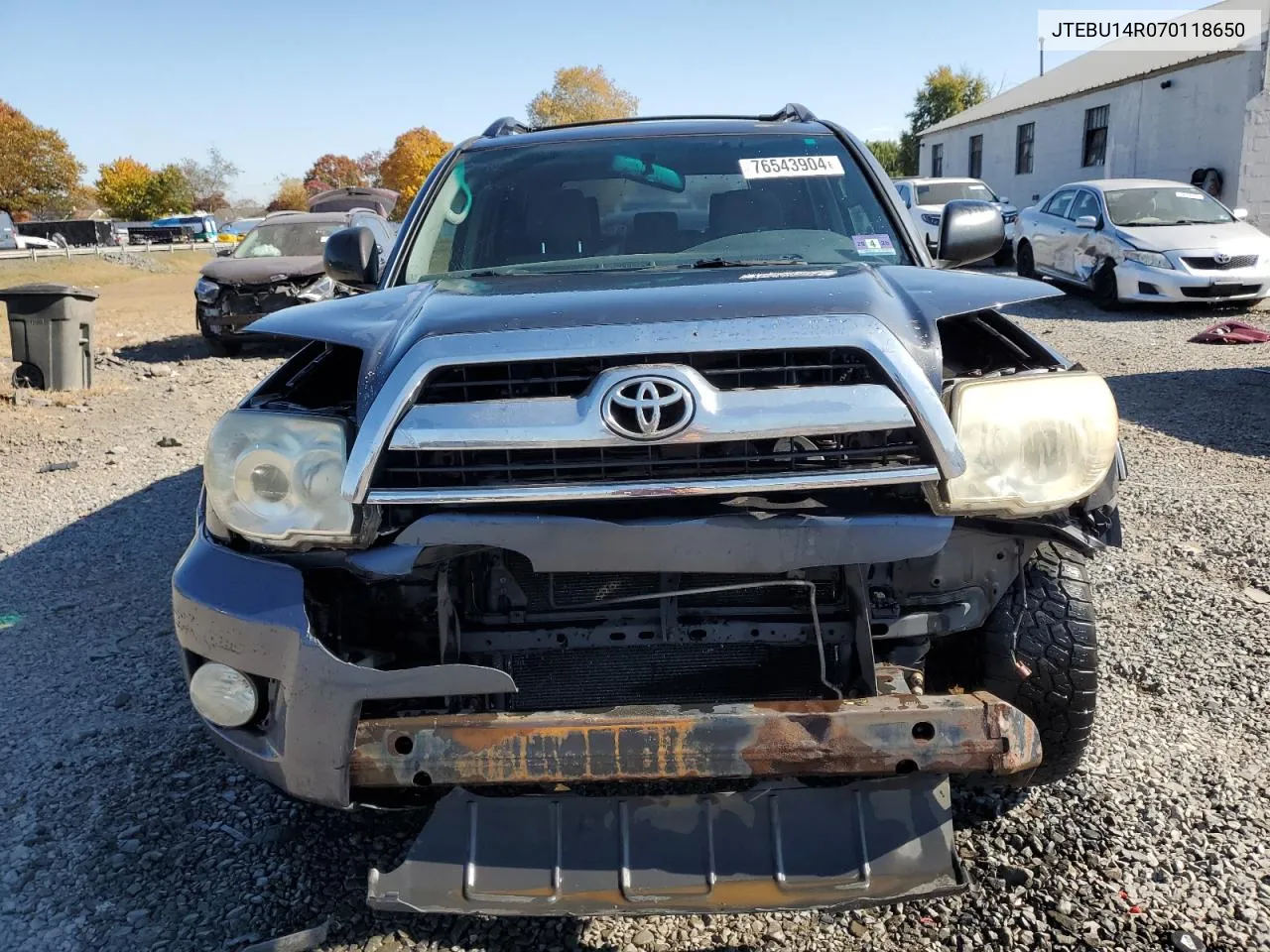 2007 Toyota 4Runner Sr5 VIN: JTEBU14R070118650 Lot: 76543904