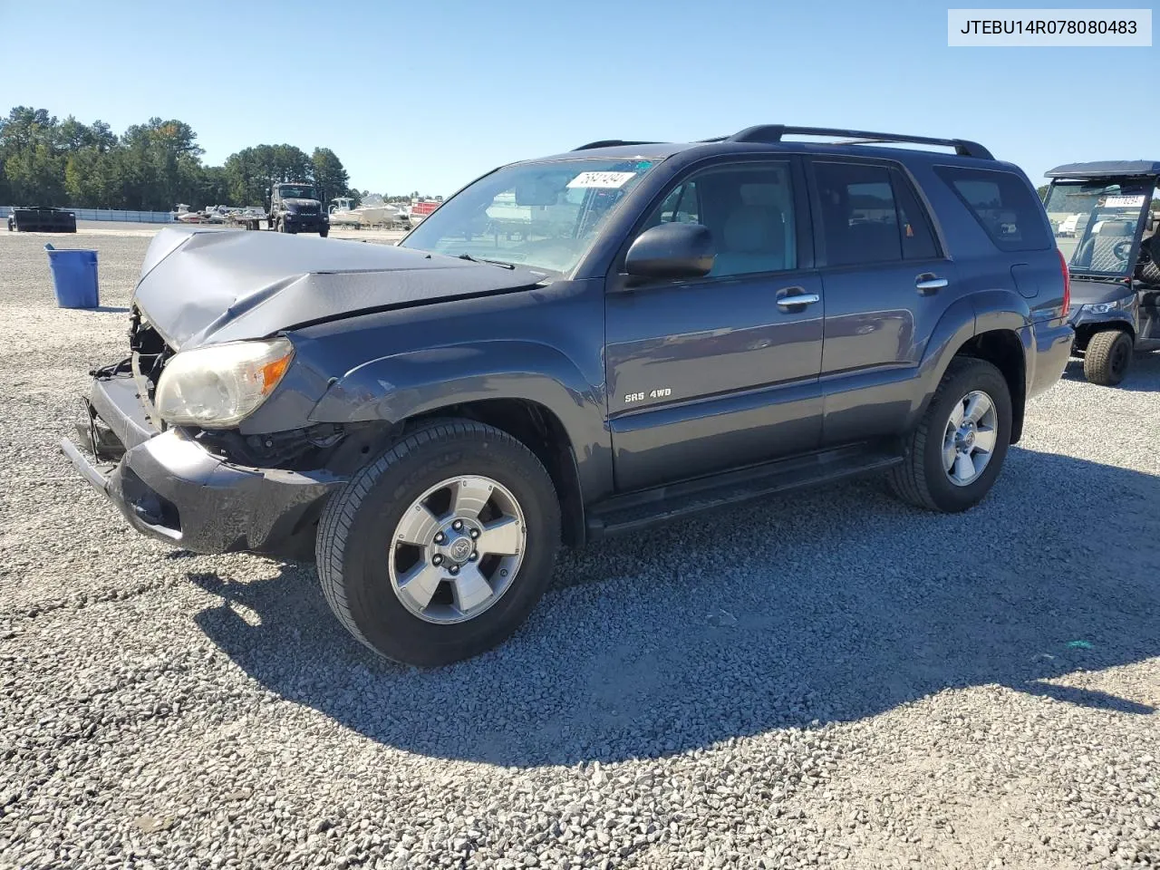 2007 Toyota 4Runner Sr5 VIN: JTEBU14R078080483 Lot: 76841494