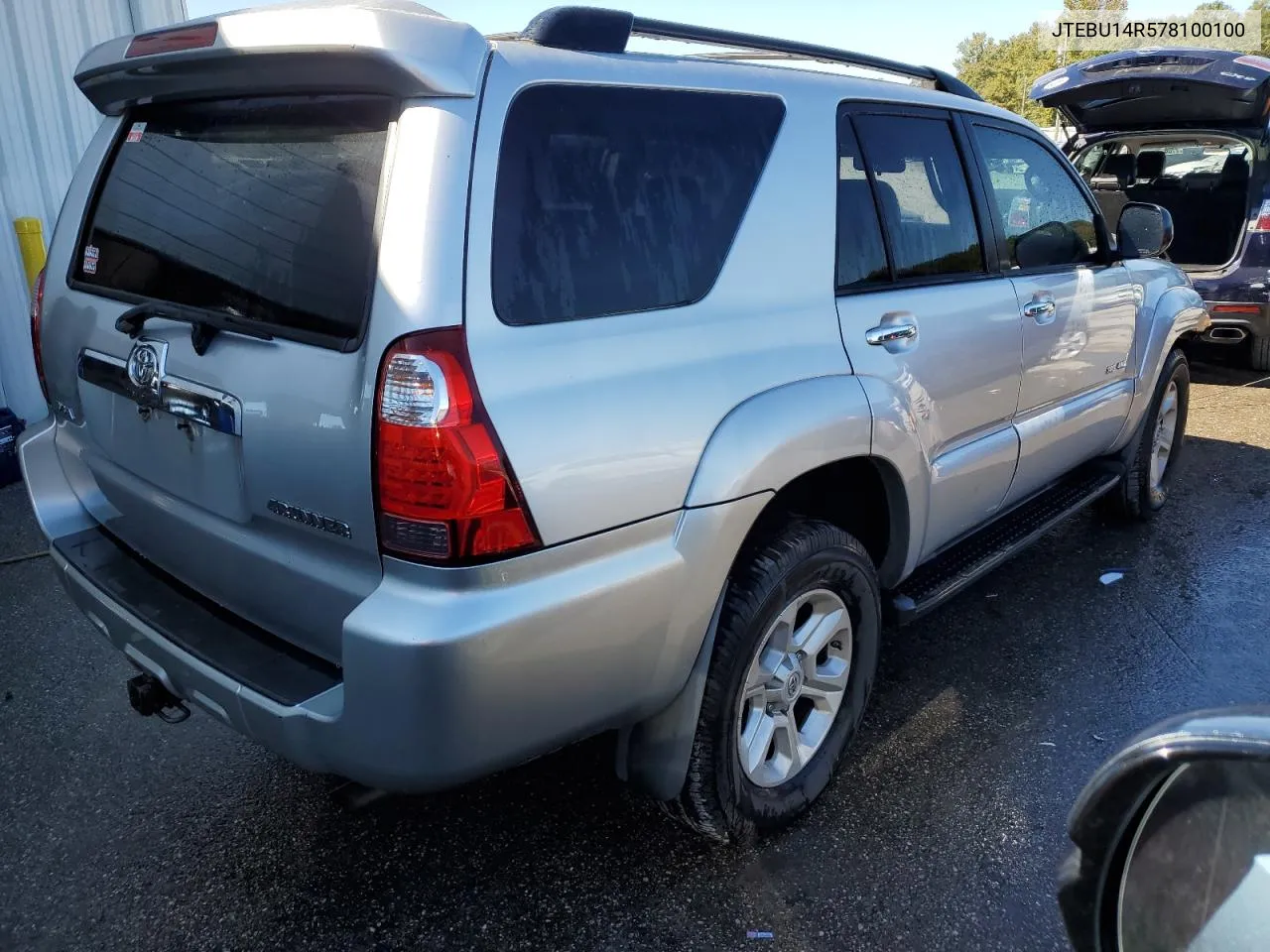 2007 Toyota 4Runner Sr5 VIN: JTEBU14R578100100 Lot: 77143044