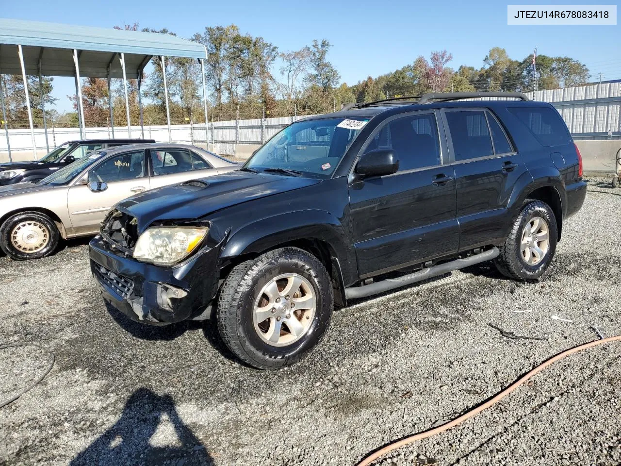 2007 Toyota 4Runner Sr5 VIN: JTEZU14R678083418 Lot: 77400934