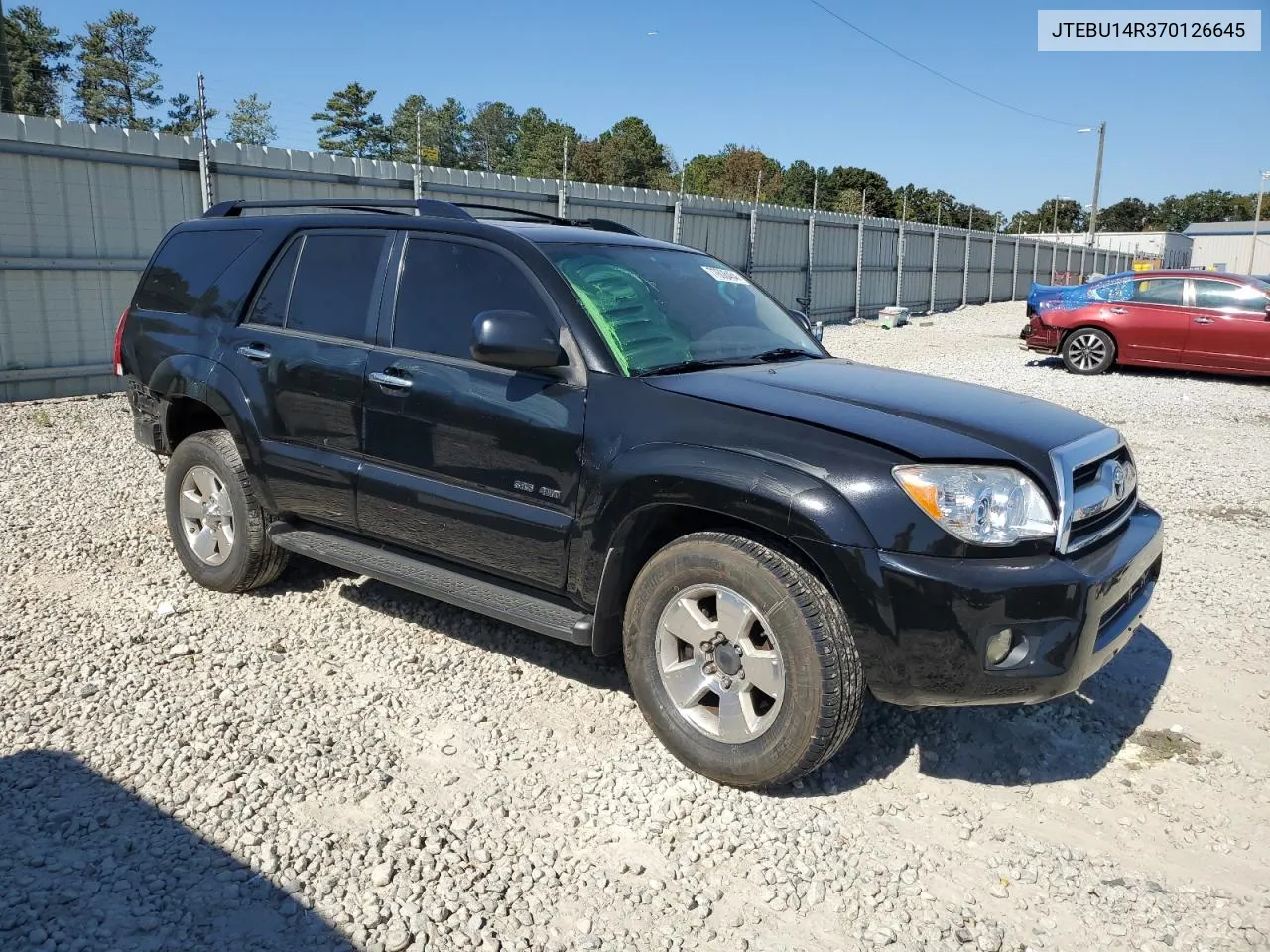 2007 Toyota 4Runner Sr5 VIN: JTEBU14R370126645 Lot: 77608454