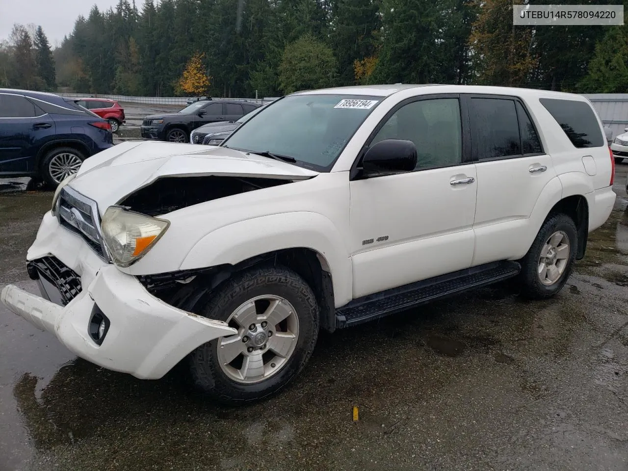 2007 Toyota 4Runner Sr5 VIN: JTEBU14R578094220 Lot: 78956194