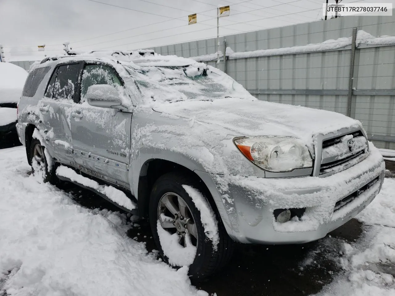 2007 Toyota 4Runner Limited VIN: JTEBT17R278037746 Lot: 79674934