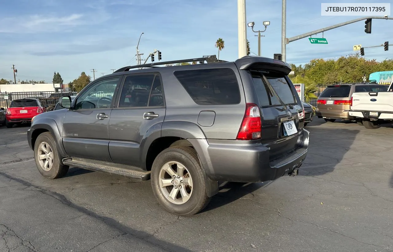 2007 Toyota 4Runner Limited VIN: JTEBU17R070117395 Lot: 79775124