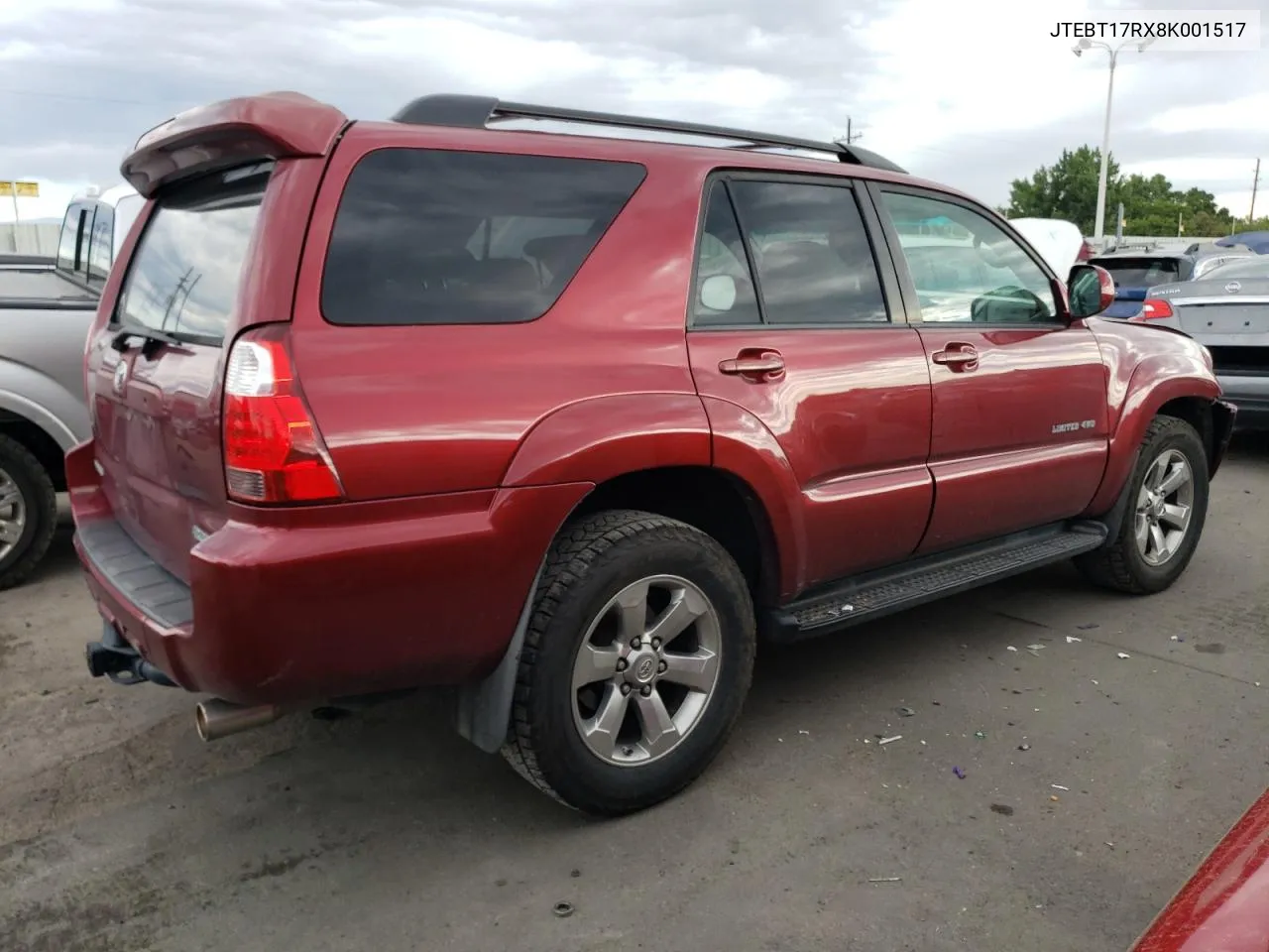 2008 Toyota 4Runner Limited VIN: JTEBT17RX8K001517 Lot: 60644904