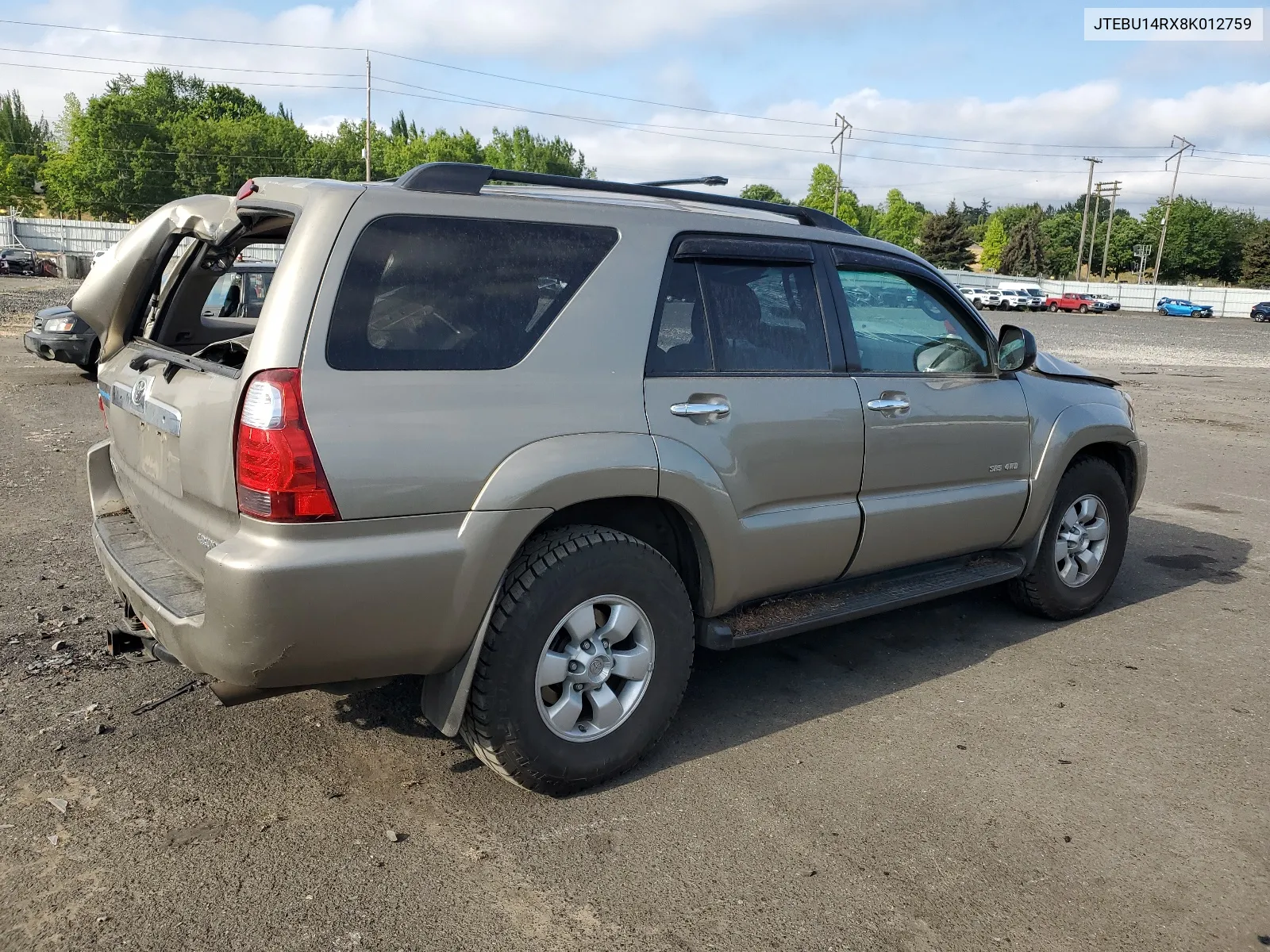 2008 Toyota 4Runner Sr5 VIN: JTEBU14RX8K012759 Lot: 64304474