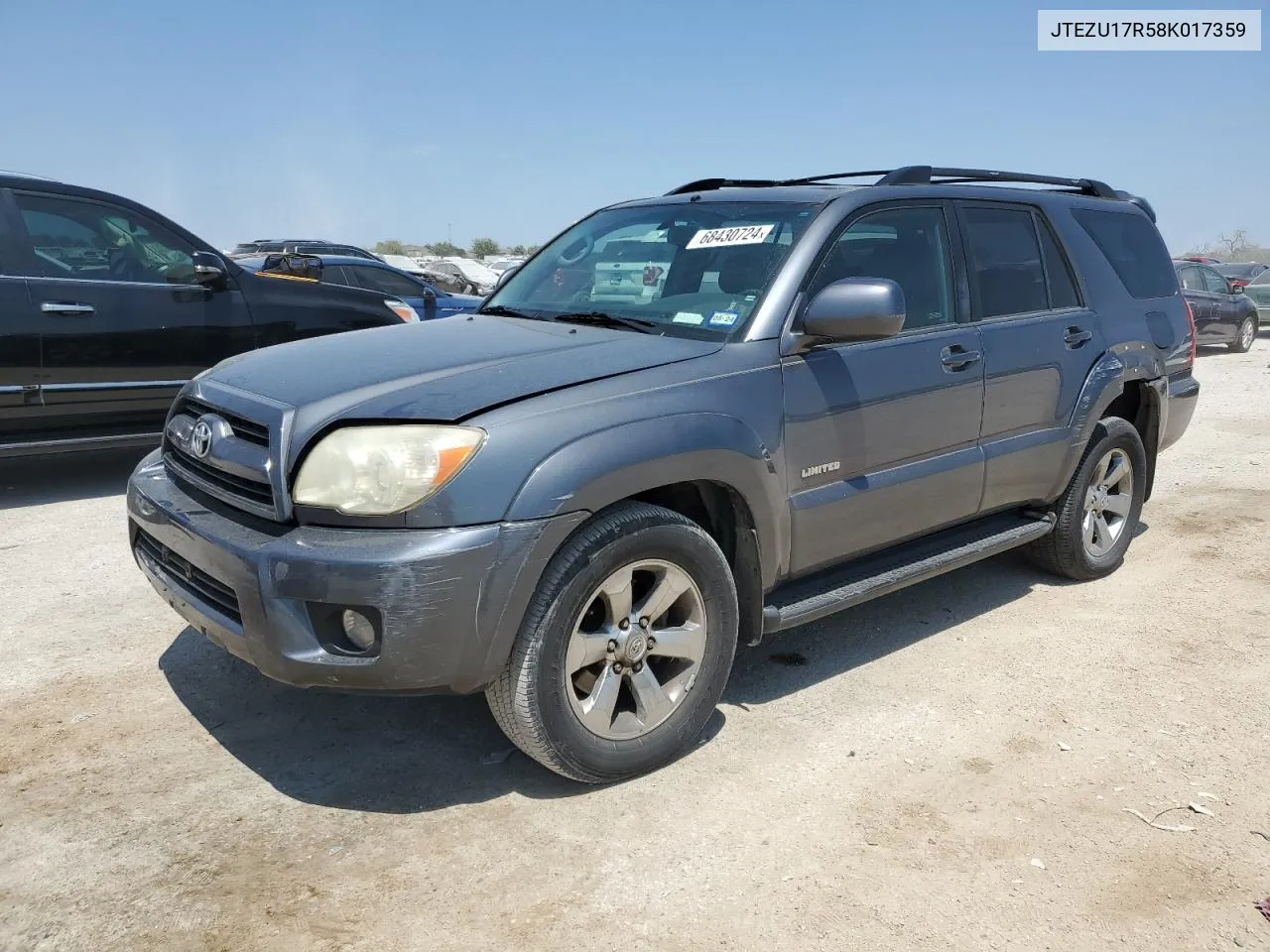 2008 Toyota 4Runner Limited VIN: JTEZU17R58K017359 Lot: 68430724