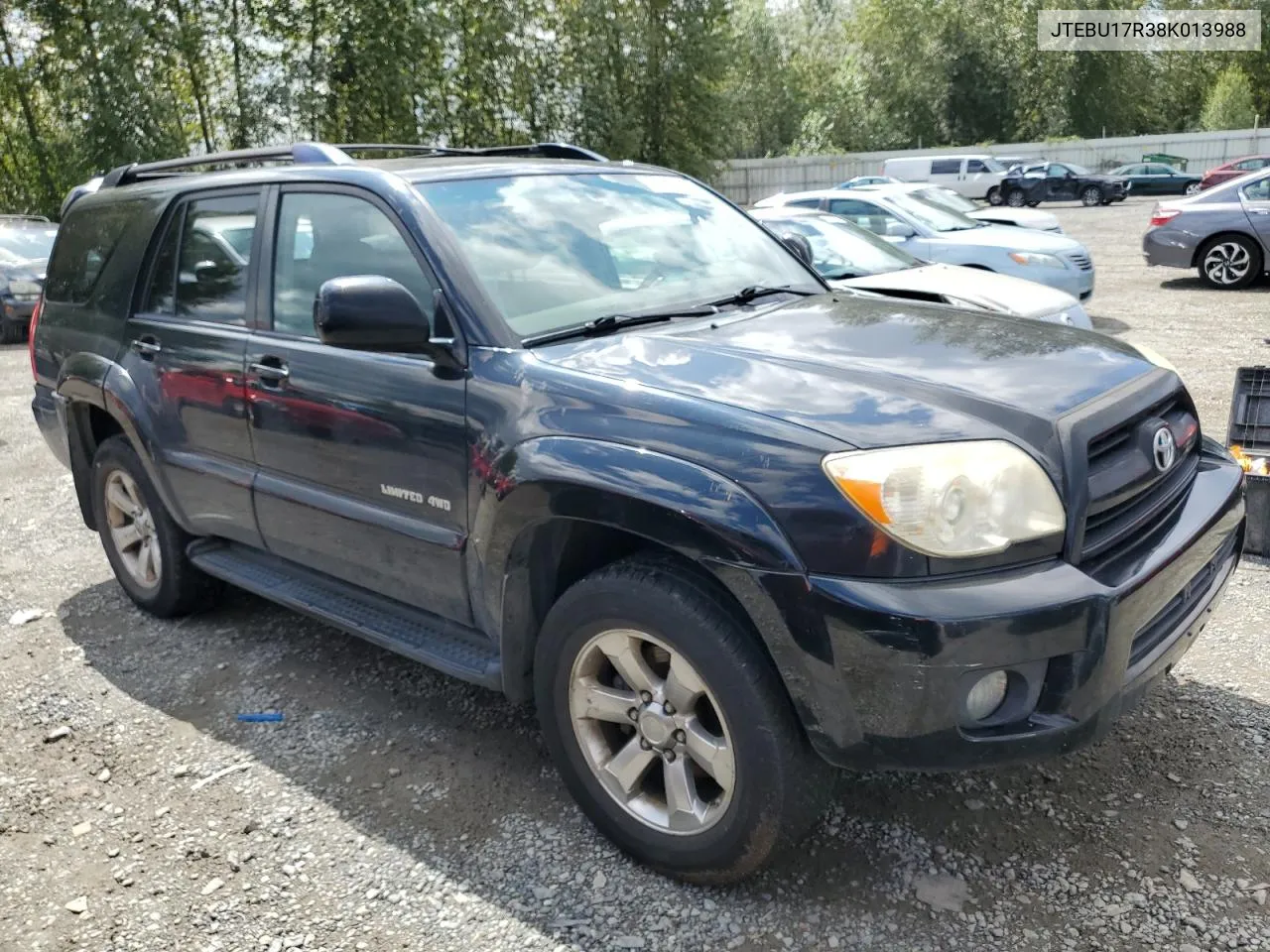 2008 Toyota 4Runner Limited VIN: JTEBU17R38K013988 Lot: 69389804