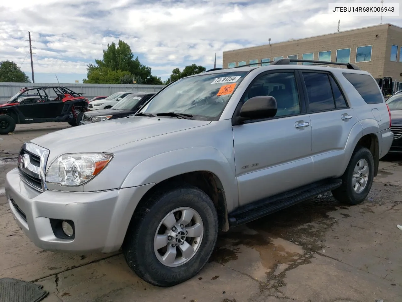 2008 Toyota 4Runner Sr5 VIN: JTEBU14R68K006943 Lot: 70781264