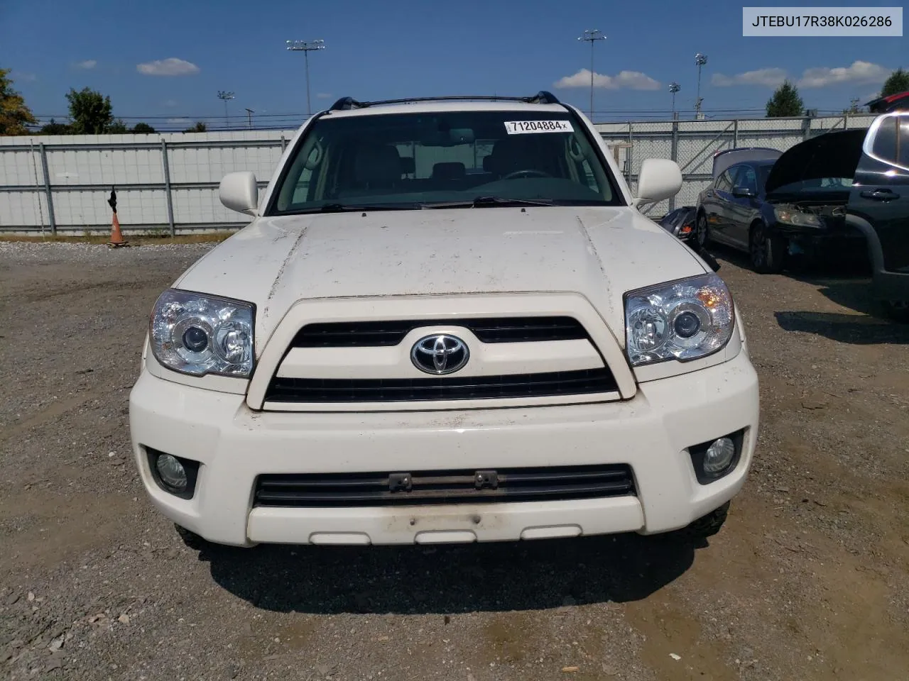 2008 Toyota 4Runner Limited VIN: JTEBU17R38K026286 Lot: 71204884