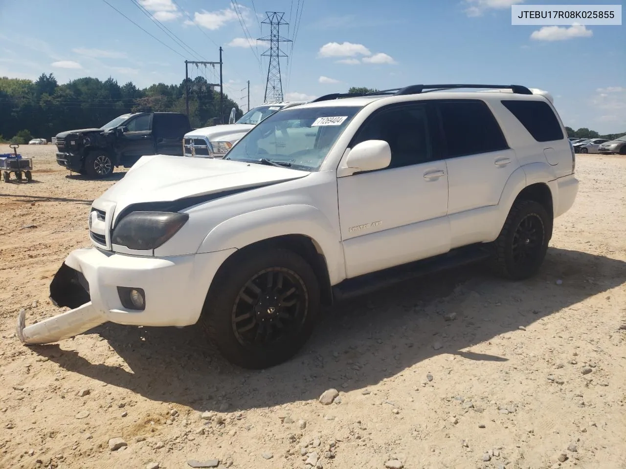 2008 Toyota 4Runner Limited VIN: JTEBU17R08K025855 Lot: 71269404