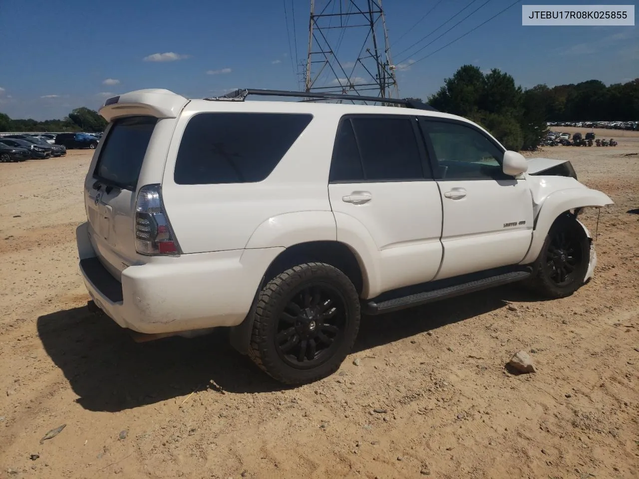 2008 Toyota 4Runner Limited VIN: JTEBU17R08K025855 Lot: 71269404