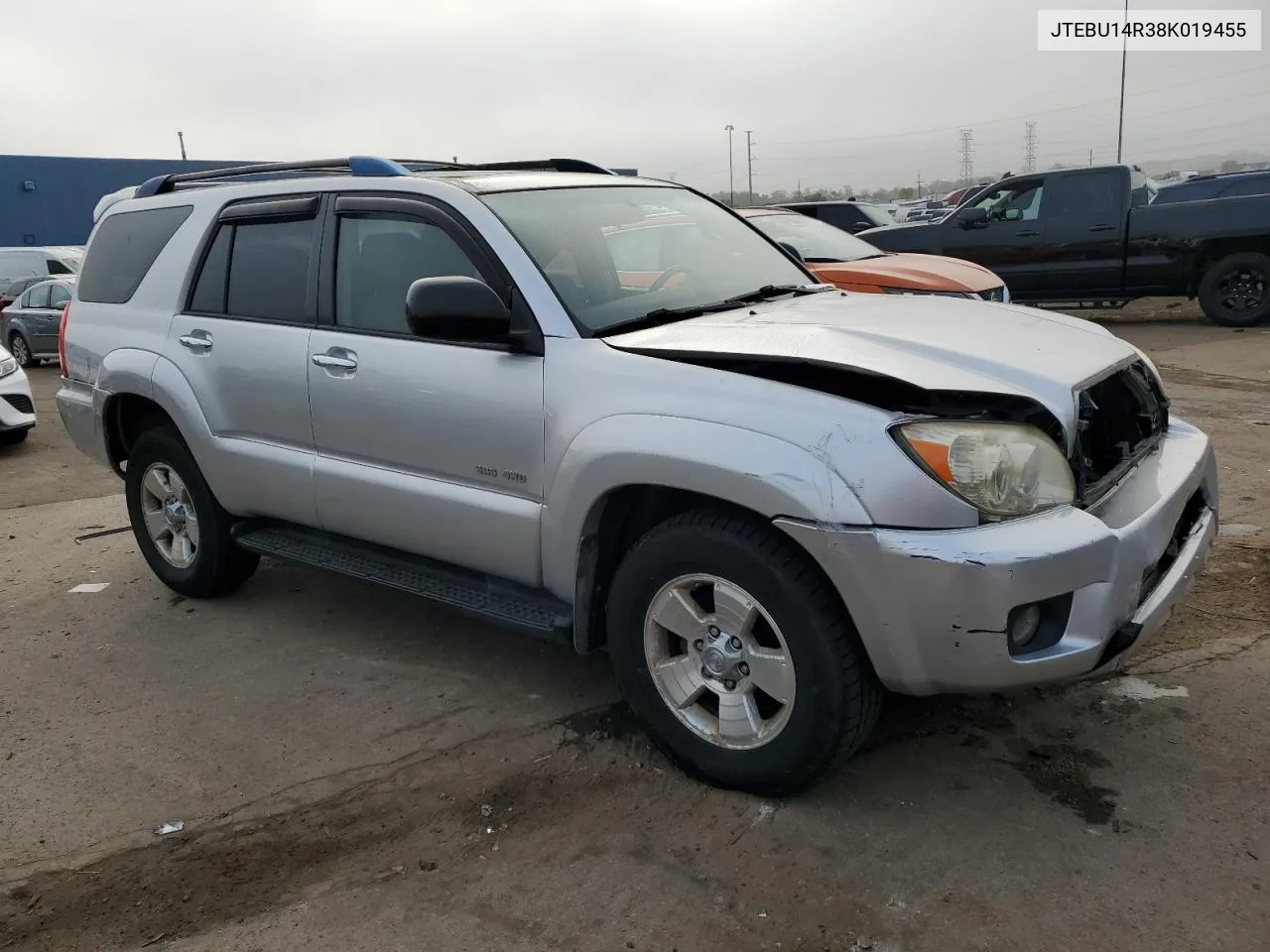 2008 Toyota 4Runner Sr5 VIN: JTEBU14R38K019455 Lot: 71622754