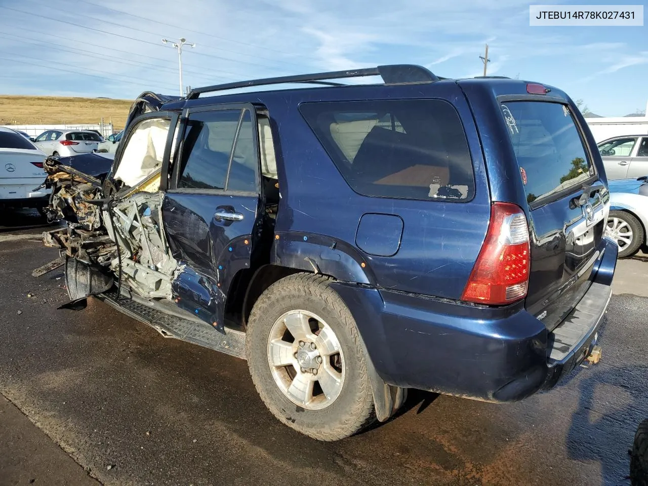 2008 Toyota 4Runner Sr5 VIN: JTEBU14R78K027431 Lot: 72443544