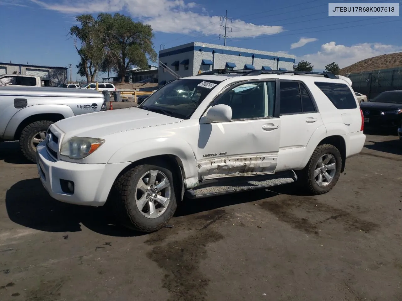 JTEBU17R68K007618 2008 Toyota 4Runner Limited