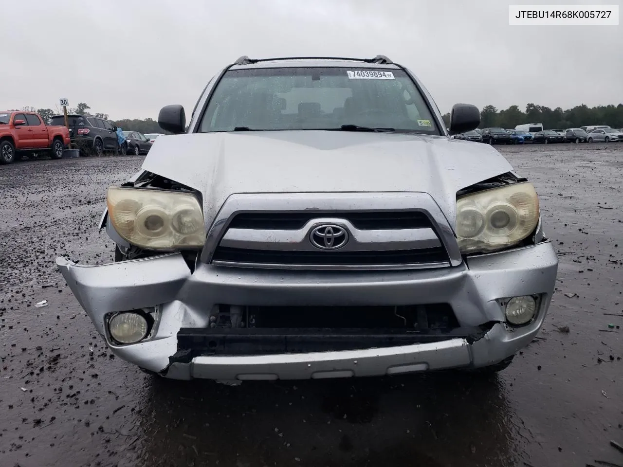 2008 Toyota 4Runner Sr5 VIN: JTEBU14R68K005727 Lot: 74039894